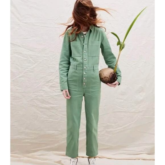 Green Madewell Garment-Dyed Coverall Jumpsuit